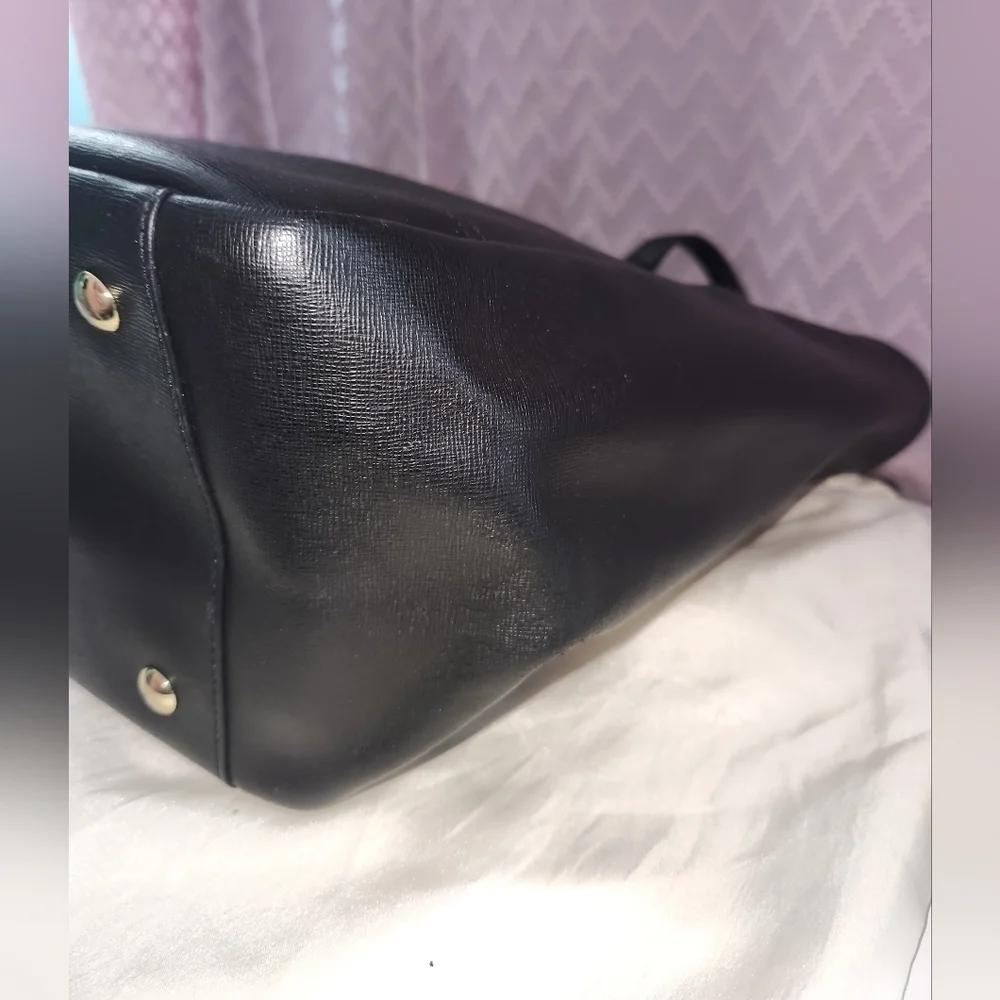 Coach Black Saffiano Leather Tote Bag
